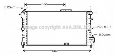 AVA QUALITY COOLING ol2186 -  Радиатор, охлаждение двигателя